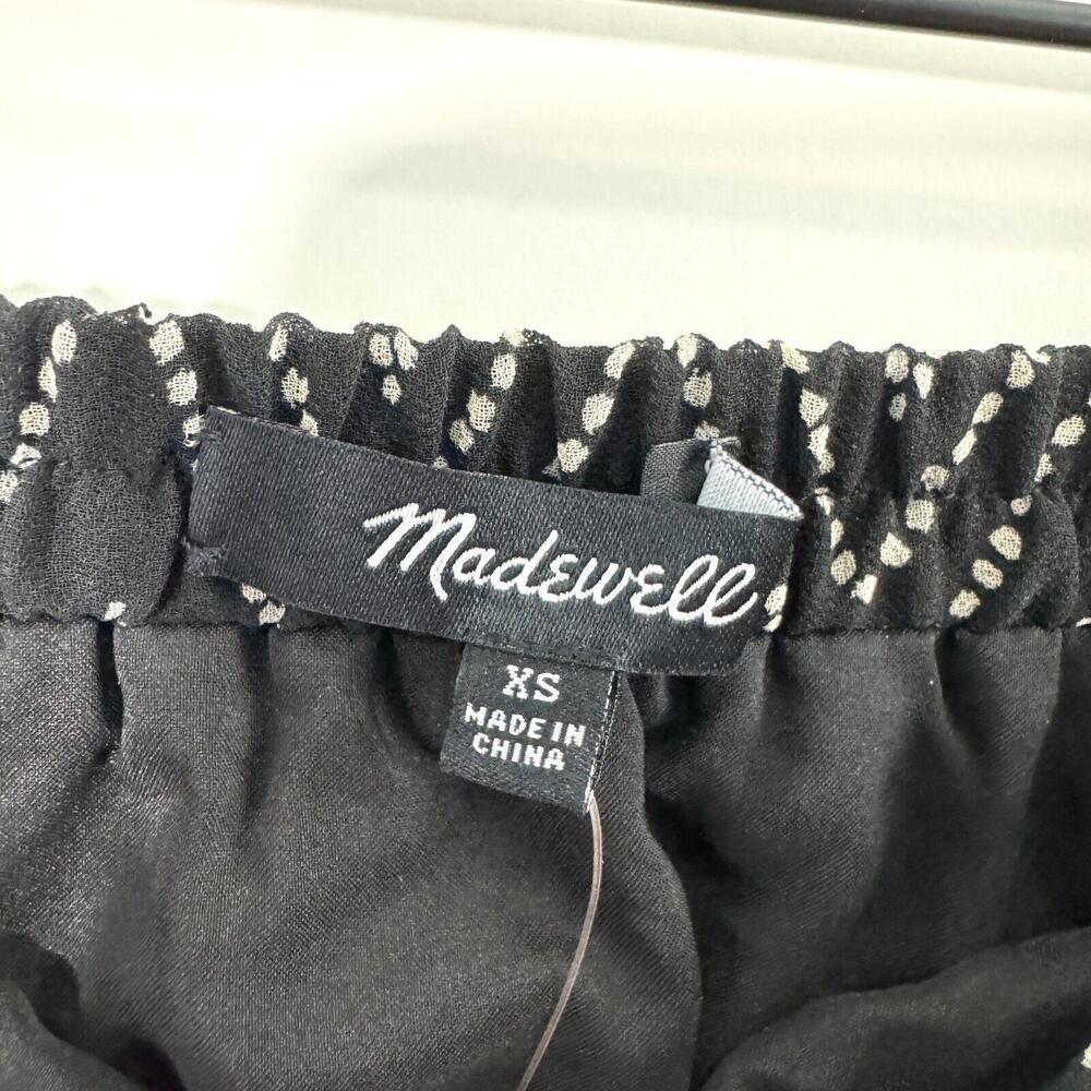 Madewell Women’s Size XS Black White Caravan Printed Flowy Mini Skirt New - Picture 2 of 8